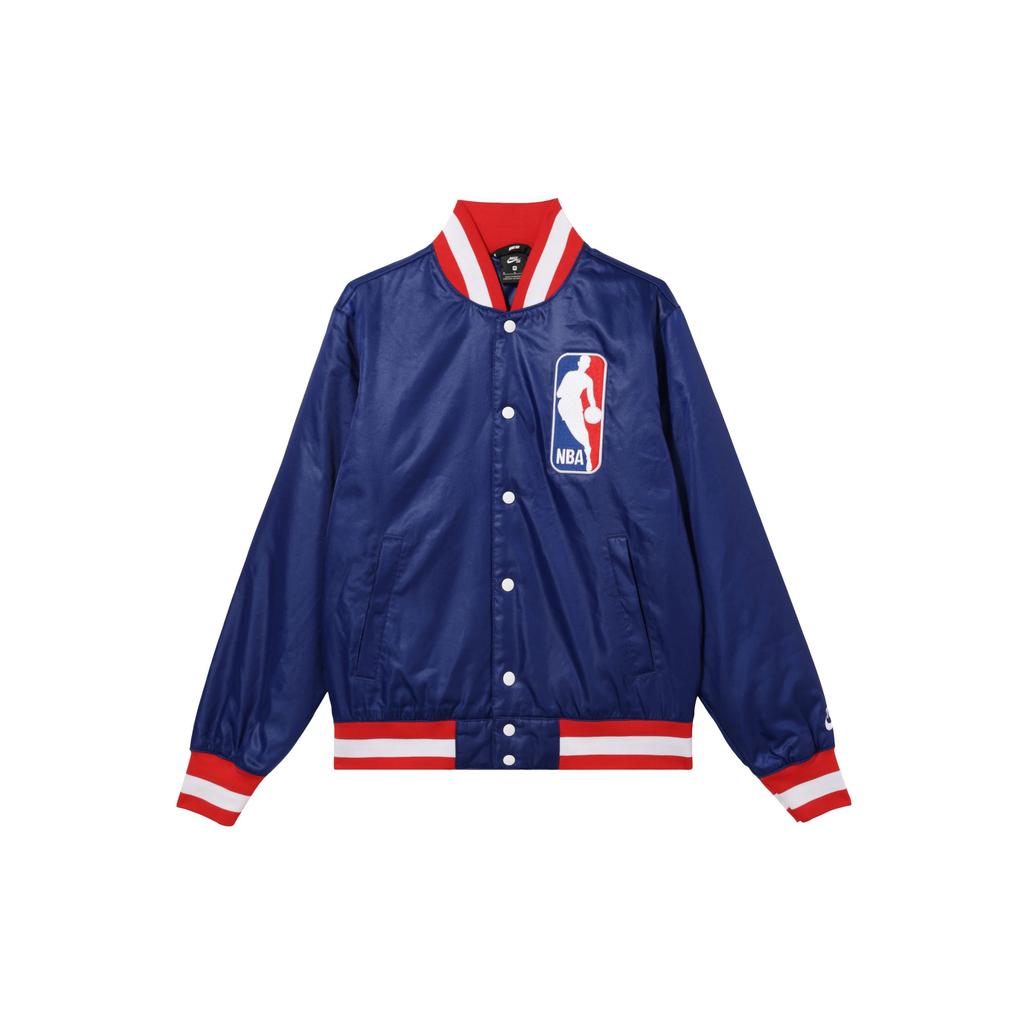 Nike SB X NBA Padded Skateboard Bomber Jacket Men Outerwear Blue AH3393-455
