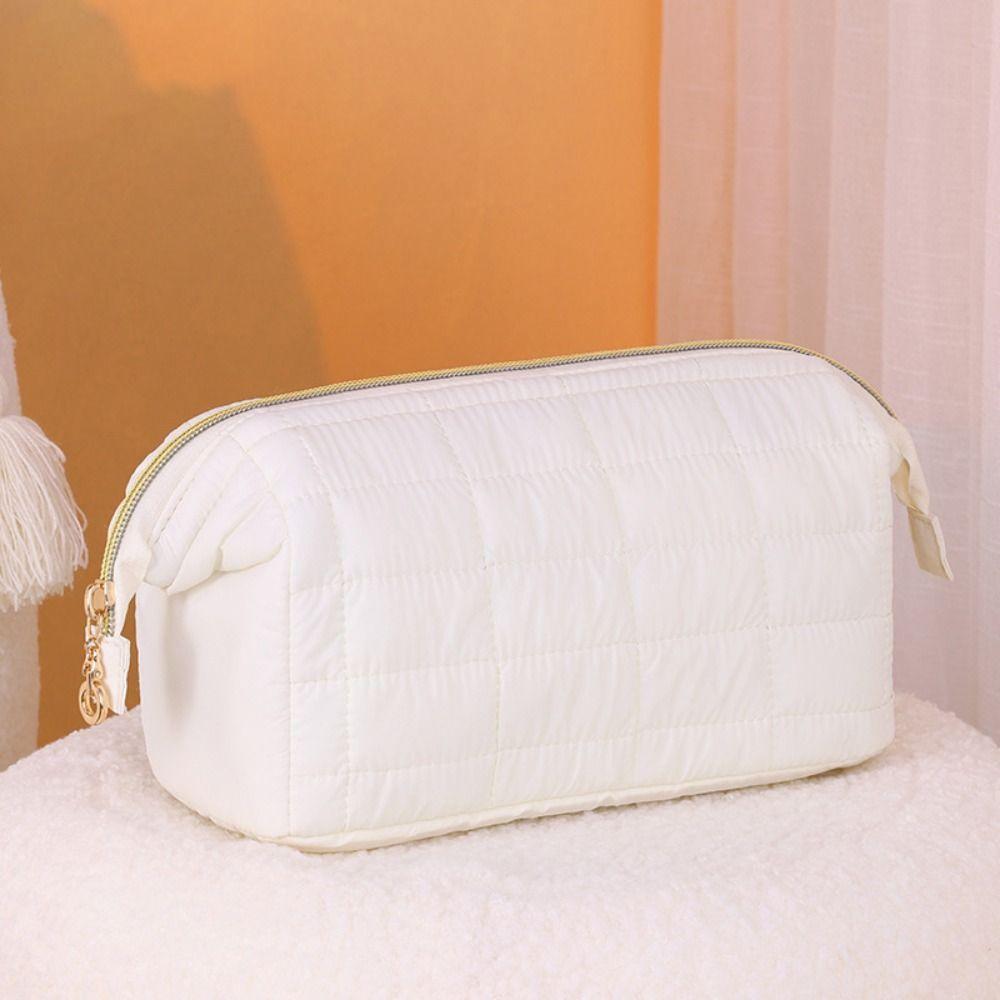 Large Capacity Women Makeup Bag Solid Color Travel Toiletry Bag Casual Sundries Organizer  Camping