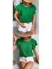 Women's Summer Double-layer Ruffled Sleeve Round Neck Pullover T-shirt