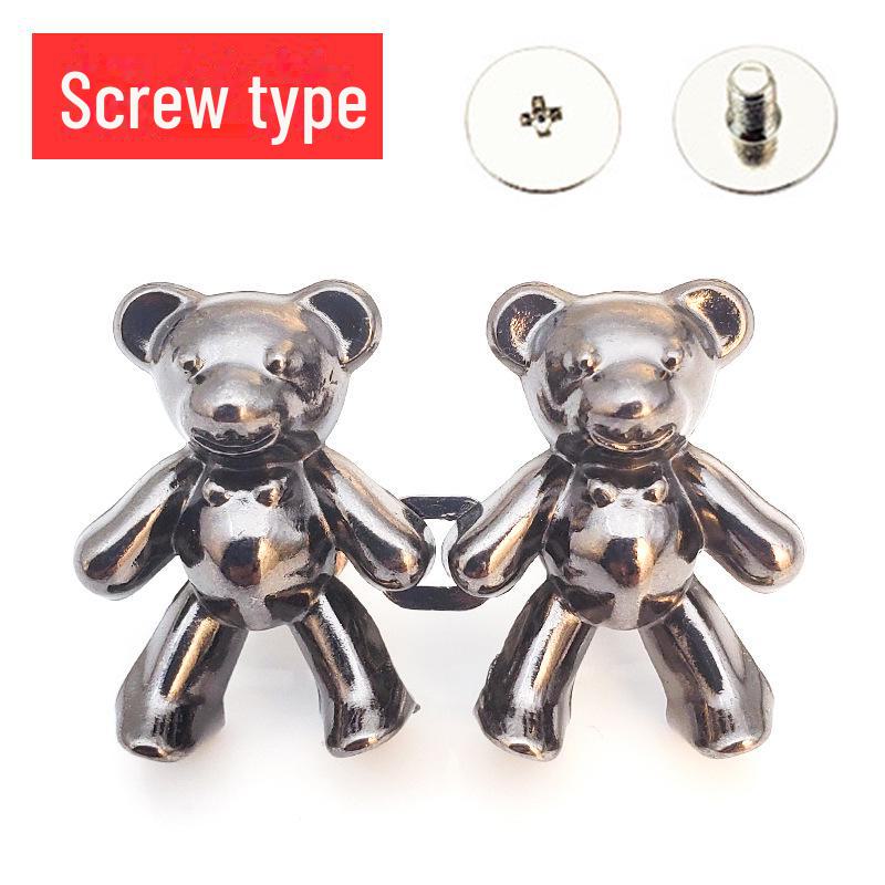 Adjustable Bear Waist Buckle Skirt Decor