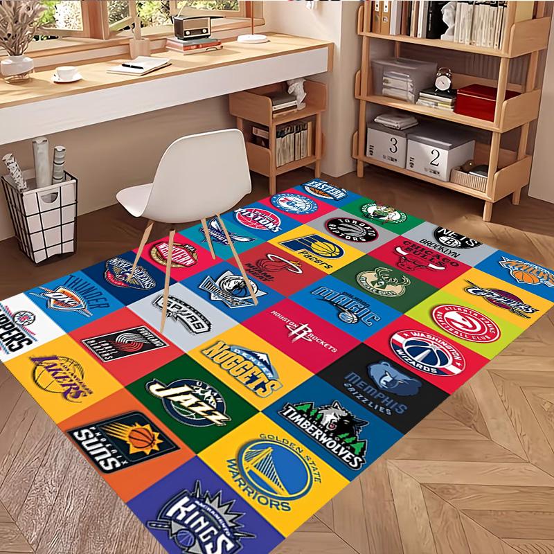 Basketball Print Rug, Washable Floor Carpet, For Entryway Dorm Laundry Room Office Study, Home Decor Birthday Christmas Gift