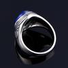 Prsten Charm Noble 100% 925 stříbro 10x14MM lapis lazuli snubní prsten pro dívku ženu na párty výročí narozeninový dárek