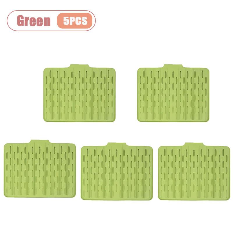 Sloped Silicone Drying Mat Thick Countertop Protector Heat Insulation Pot Holder Non Slip Cutting Board Grip for Kitchen