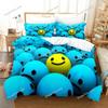 Cartoon Smiley Bedding Set Duvet Cover Bed Set Quilt Cover Pillowcase Comforter King Queen Size Boys Adult Bedding Set