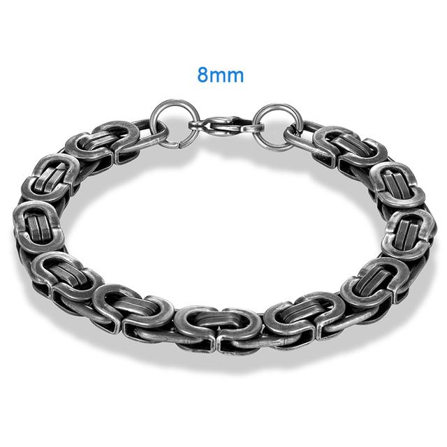 Vintage Armbänder Herren Edelstahl Curb Kubanische Kette Armreifen Modeschmuck Retro Armband Hand Zubehör Großhandel Geschenke