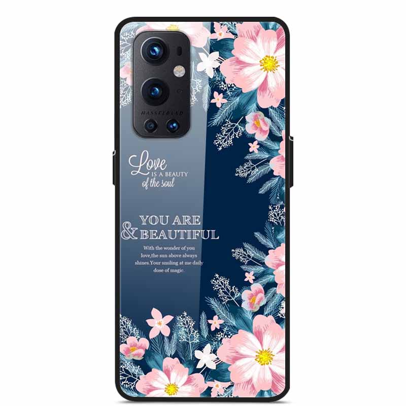 Phone Cases for One Plus 9 Tempered Glass Hard PC Back Cover For OnePlus 9 EU Version Case for Oneplus9 Funda Shells