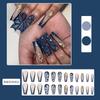 24pcs False Nail Long Square Stick on Nail With Rhinestones Designs Press on Nail Manicure Nail Decors For Trendy Women
