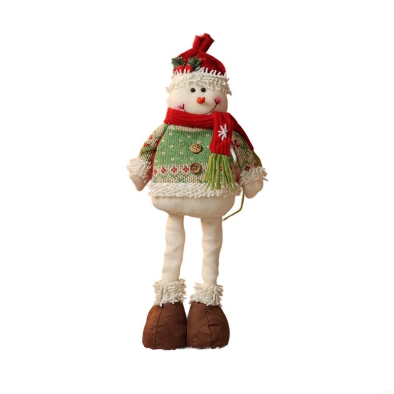 

Foldable Santa Snowman Deer Figurines Convenient Storage Holiday Table Decors Polyester Craft Design X3UC