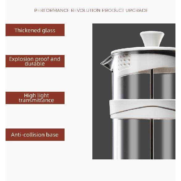 GIANXI Cafeteira Prensa Francesa Barista Ferramentas Jarra de Café Pote de Cerveja Casa de Vidro de Aço Inoxidável Soco de Mão