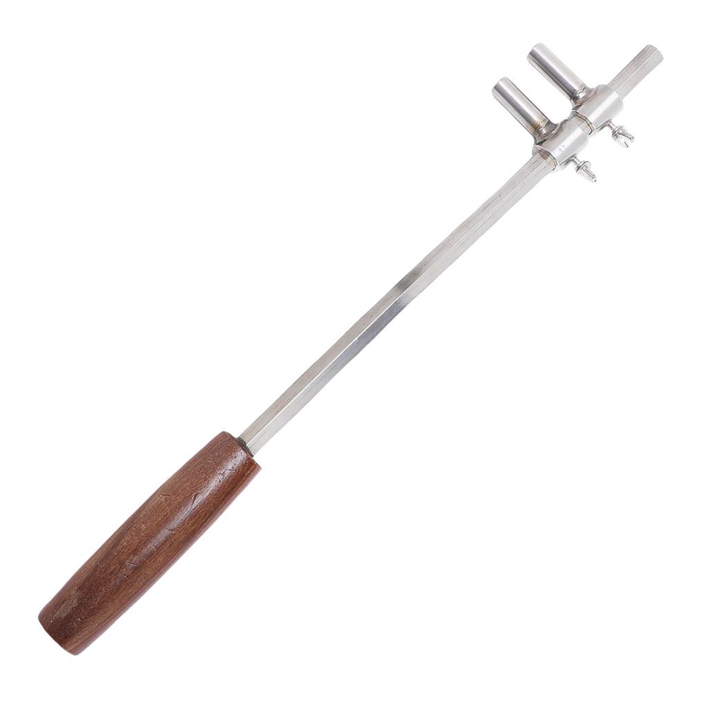 16.7in Stainless Steel Bonsai Branch Bending Tool Gardening Adjustable Bonsai Bender Styling Wrench with Wood Handle