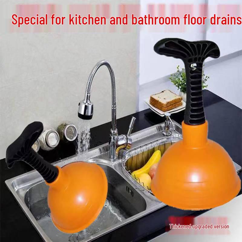 Small Plunger for Kitchen Sink, Floor Drain, and Toilet Unblocker