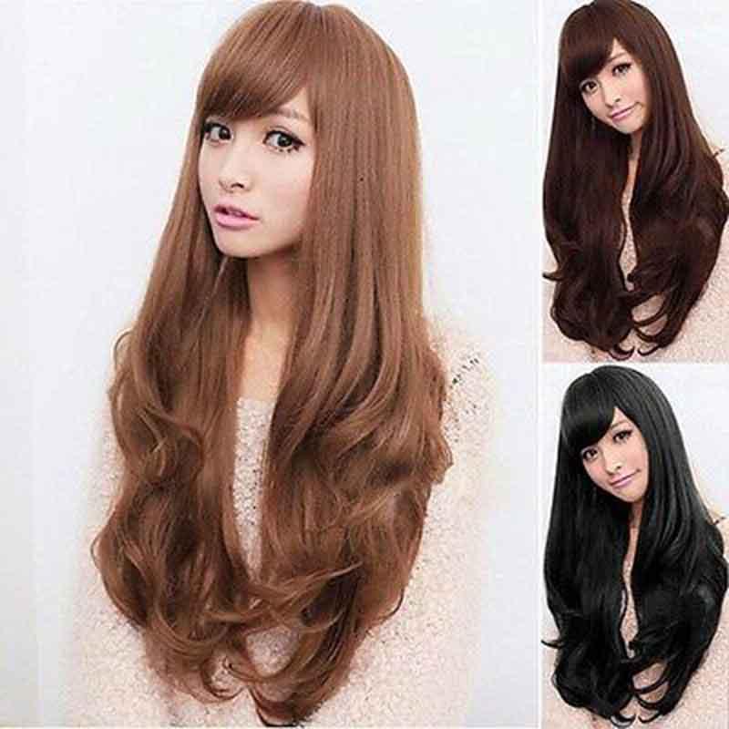 Curly Long Women Wavy Full Wig Heat Resistant Hair Cosplay Party Grace Lolita