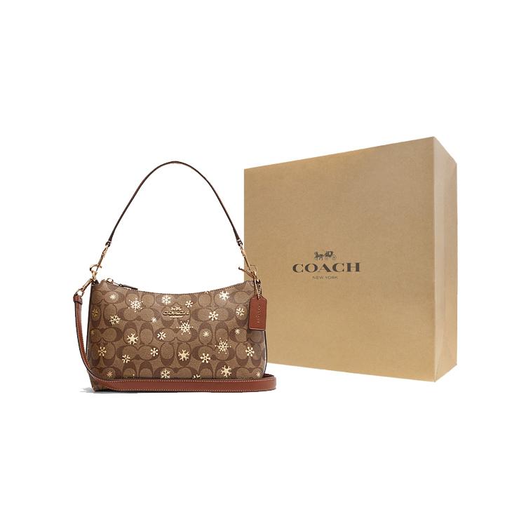 COACH Artificial Leather Portable Crossbody Bag, Shoulder Bag Women's Brown & Umber CE586-IMV2X