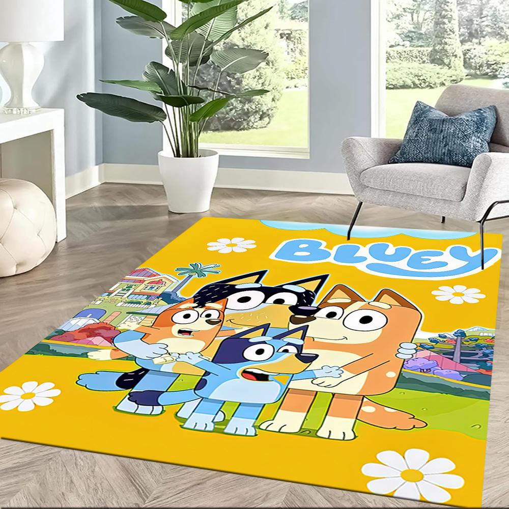 I tappeti quadrati Bluey Family Adventure sono un'ottima scelta per soggiorni, camere da letto, decorazioni per la casa e come regali.