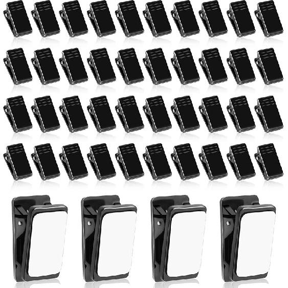 50 Pieces Self Adhesive Clips, Tapestry Sticky Spring Hangers Wall Clips for Hanging Poster Photo Office Decorations, Clear