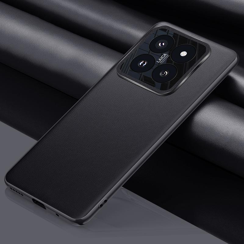 For Xiaomi 14 Pro Case Metal Lens Protection PU Leather Coated Back Cover (2nd Gen)