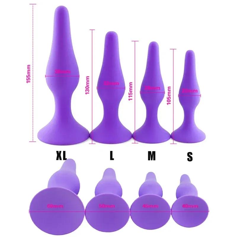 S/M/L/XL Silicone Anal Plug Butt Plug Anus Stimulation Prostate Massage Sex Toys for Women Men Gay Anal Dilator Sex Products