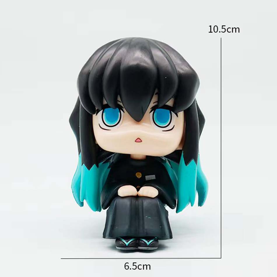 New Demon Slayer Akaza Upper Head Movable Chibi Cute Action Figure Anime Peripheral Collectible For Anime Fans Desktop Gift