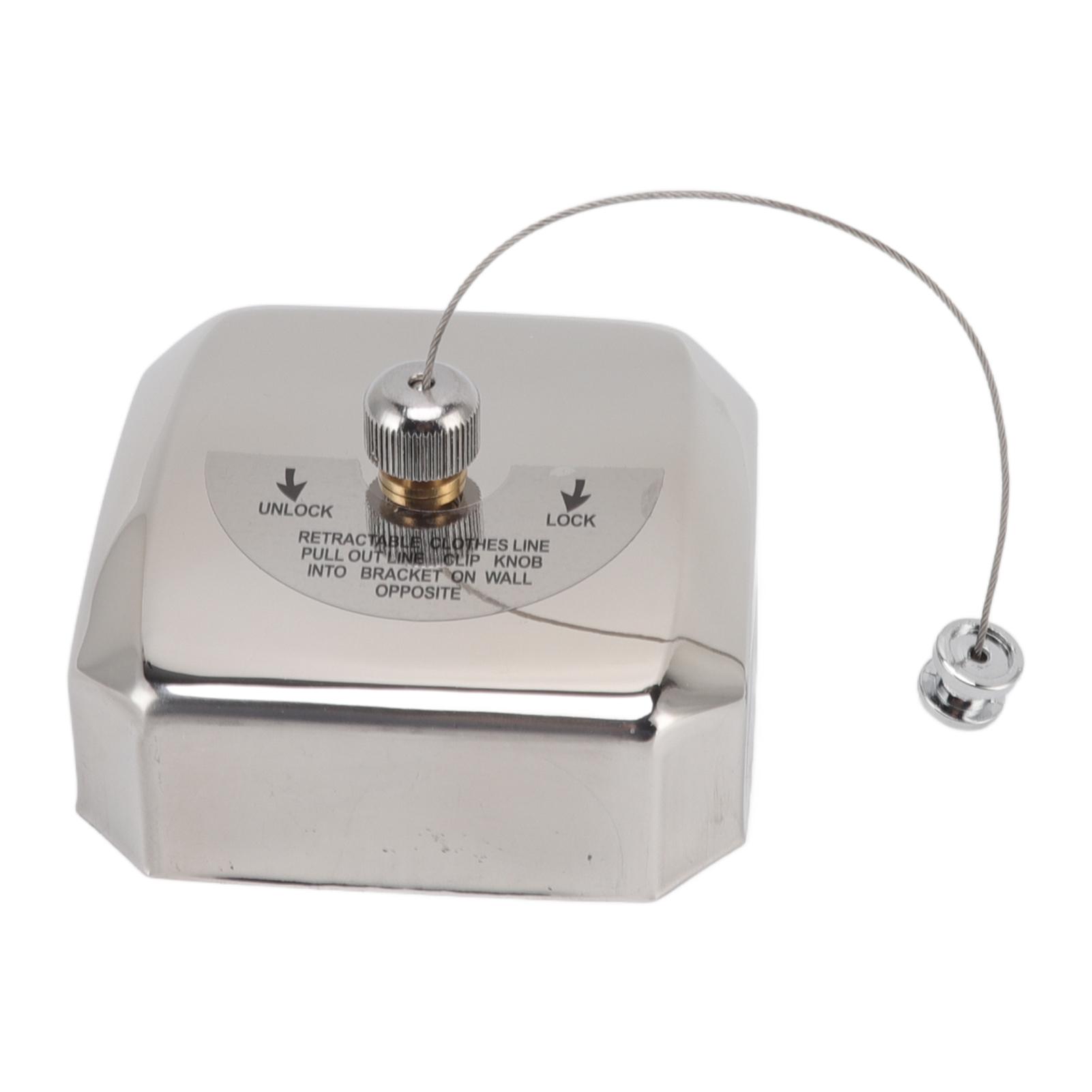 

Retractable Clothesline 304 Stainless Steel Rust Resistant Space Saving Wall Mounted Clothes Drying Line 2.8M 2.8M