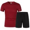 Fashion Jogging Mesh Set Running Training Sports Casual Shorts T-shirt 2-piece