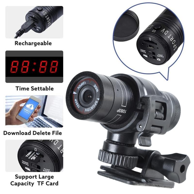 Outdoor Sport Bike Video Camera 120° Wide Angles Camcorders Waterproof Bike Motorcycles Helmets Camera Video Recorder