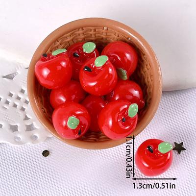10 ks/sáček Miniaturní simulace ovoce Domeček pro panenky Hračka Mini Roztomilý Model ovoce Šperky DIY Příslušenství Ozdoby mikro krajiny Dárky
