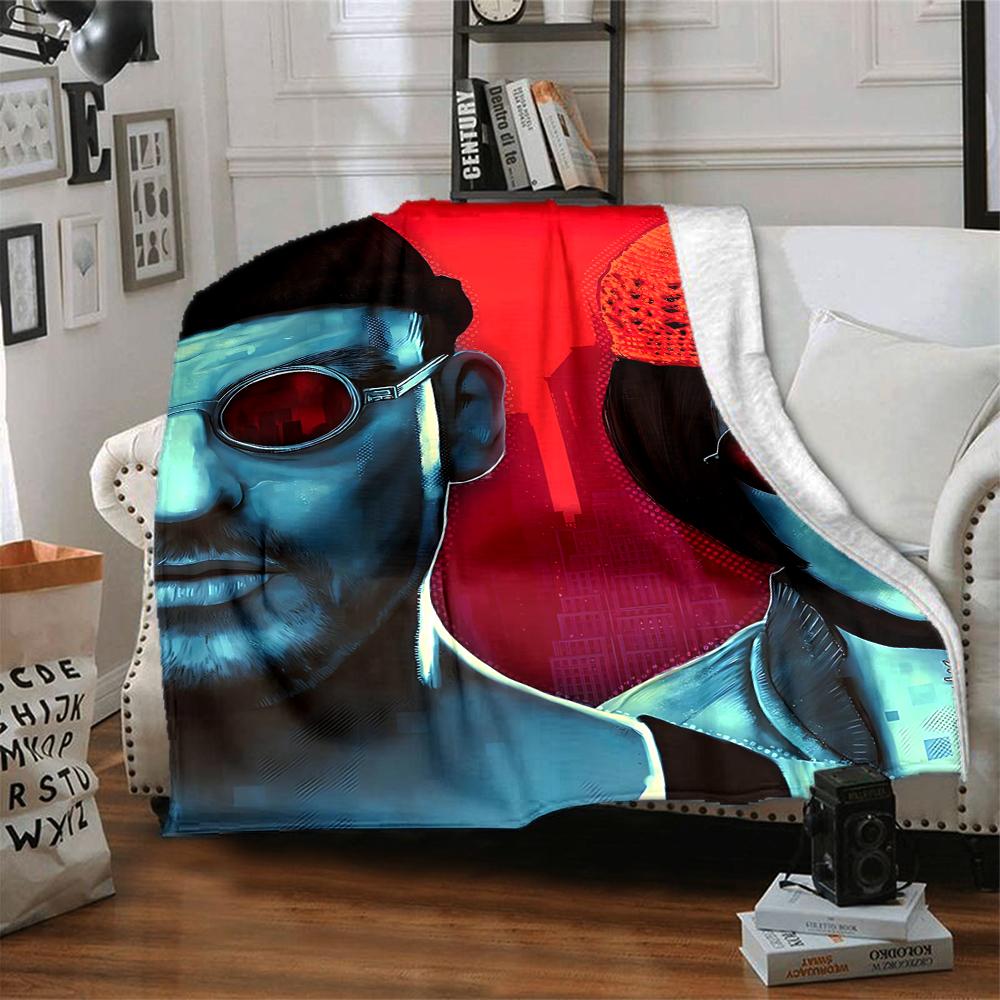 1Pc Cyberpunk Fashion Flannel Blanket, Soft And Comfortable, Casual Warm, Camping Travel, Christmas, Halloween Xmas Gift N157