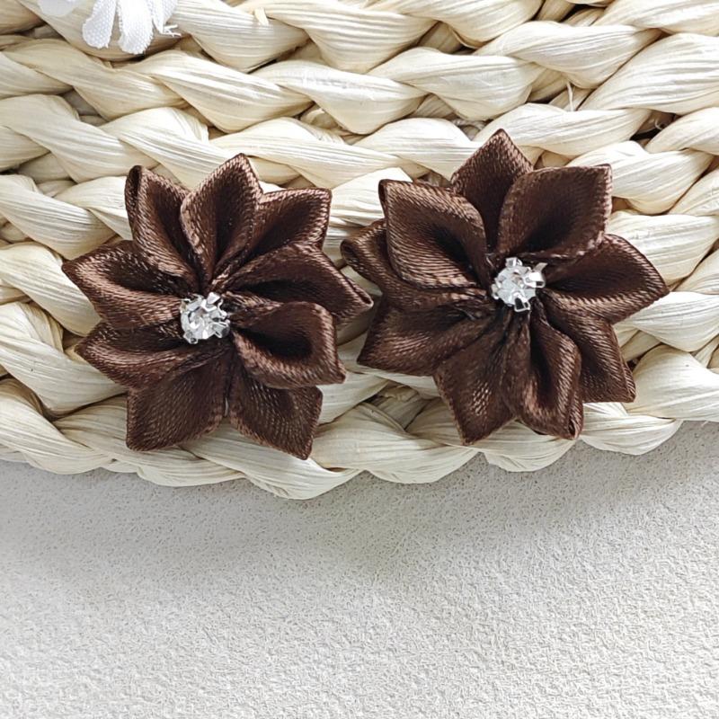 Cm Strass Polyesterband Handgenähte Stoffblume DIY-Accessoire für Kleidung Kopfbedeckung