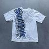 Americké Vintage Hip Hop Grafické Bavlněné Tričko Unisex Volné Streetwear Volné Ležérní Párové Krátký Rukáv Denní Vrcholy