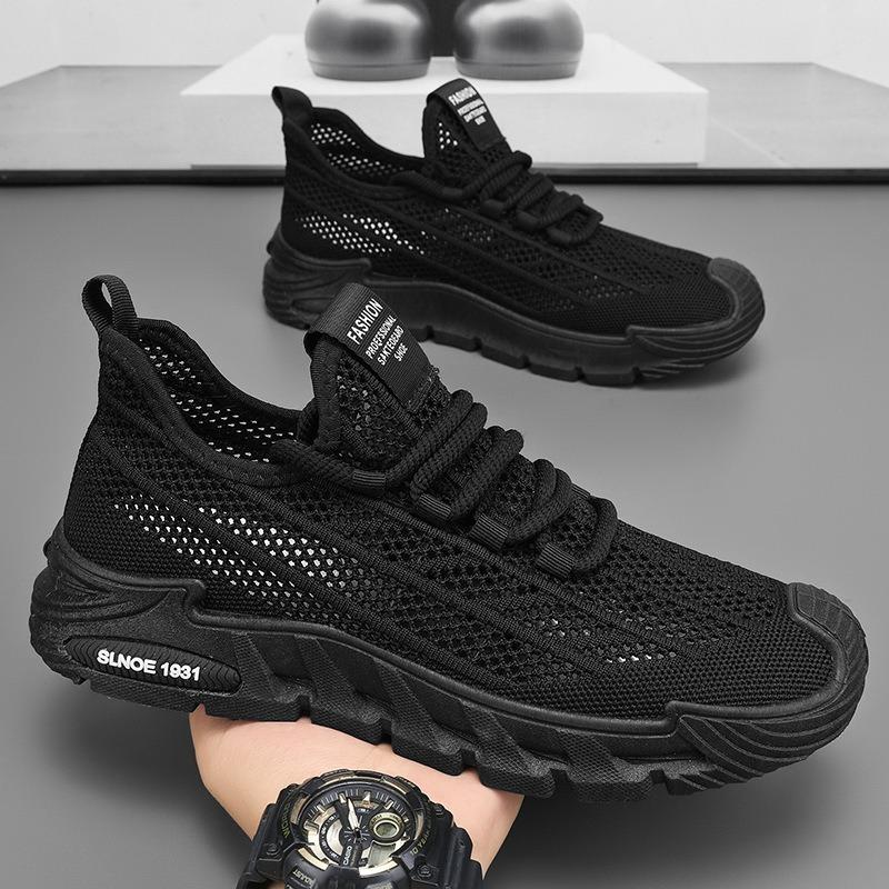Men's Shoes Summer New Breathable Hollow Mesh Shoes Men's Sports Shoes Non-slip Casual Fly Knitting