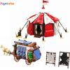 Yigebebe Ideas Medieval Besieger's Tent Camp Travelling Horse Carriage Model Building Blocks MOC Toys for Children Kids Gifts