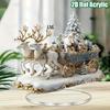 Bohemian Santa Sleigh Acrylic Ornament - Christmas Desk Decoration