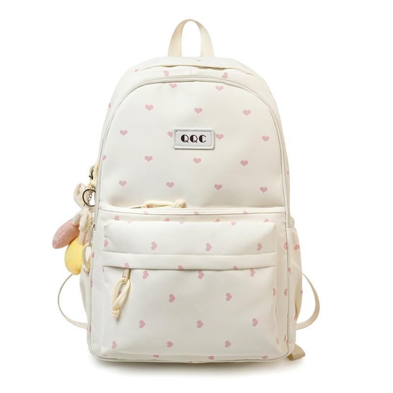 Милый рюкзак в горошек для женщин и девочек – Мягкий мини-школьный рюкзак с цветочным принтом и милым дизайном – Идеально подходит для повседневного использования, путешествий или колледжа