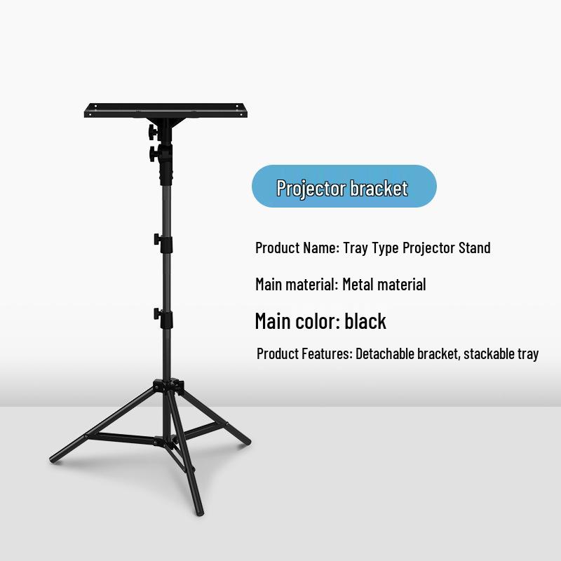 Multi-Functional Retractable Floor Projector Stand with Tray. 1.1m Adjustable Angle (Tray)