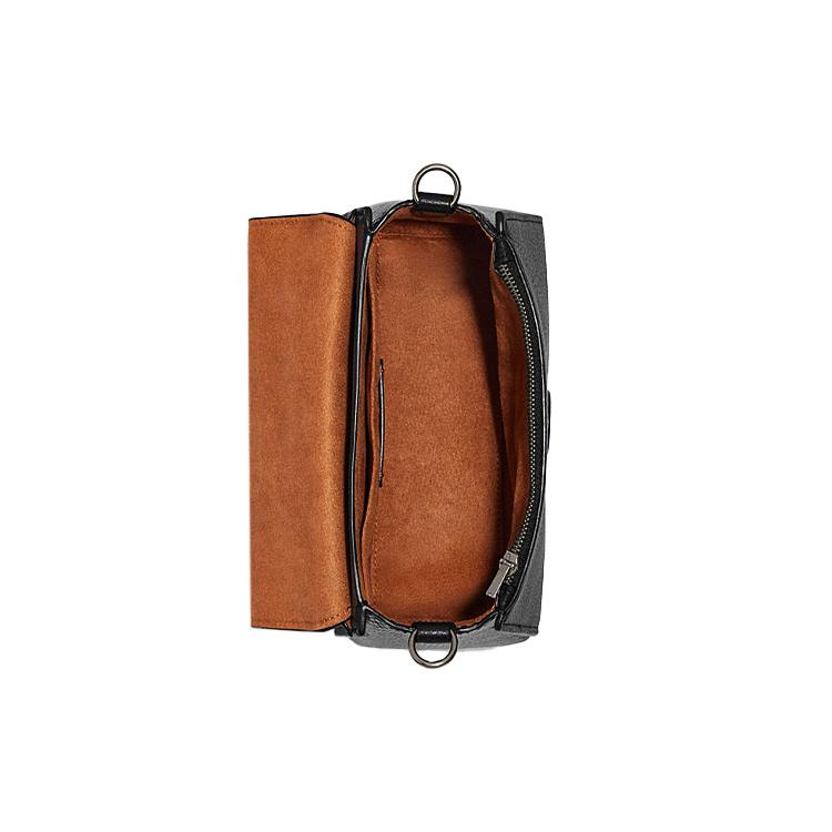 New COACH With Cow Leather And Sheepskin Shoulder Bag, Crossbody Bag, Handbag Trumpets Women's Black CF321-QBM2