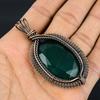 Emerald Pendant, 999 Copper Wire Wrapped Pendant Gemstone Jewelry, Handmade Pendant Amazing Jewelry, Gift For Her