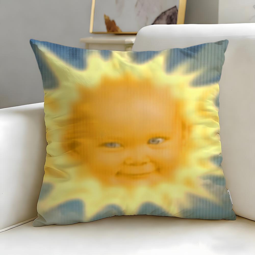 classic cartoon Teletubbies Cushion Cover Soft  EasyWash Pillow Case  Versatile for Couch Bed Travel and Office