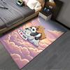 Cute Cartoon Bear Trio on Clouds with "I Love You" Text Carpet Suitable for use as an anti-slip for living room bedroom sofas