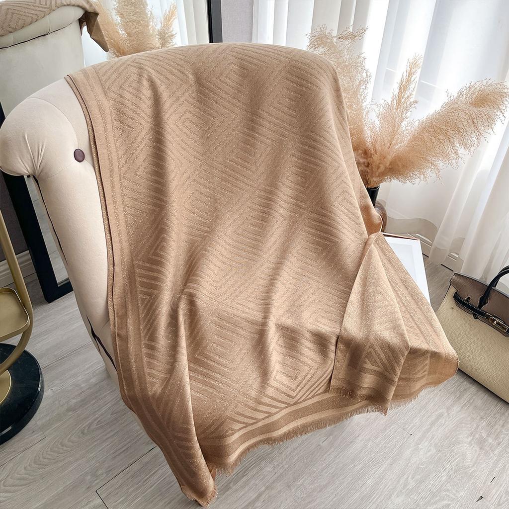 Spring And Autumn Thin Scarf Double-Sided Imitation Cashmere Scarf Women'S Four Seasons Shawl Advanced Sense Warm Versatile