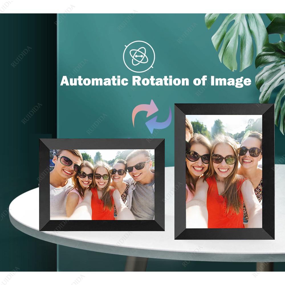 10.1Inch Frameo Digital Photo Frame WIFI Digital Picture Frame Smart Electronic Image Album Bulit-in 16GB for Gift Giving