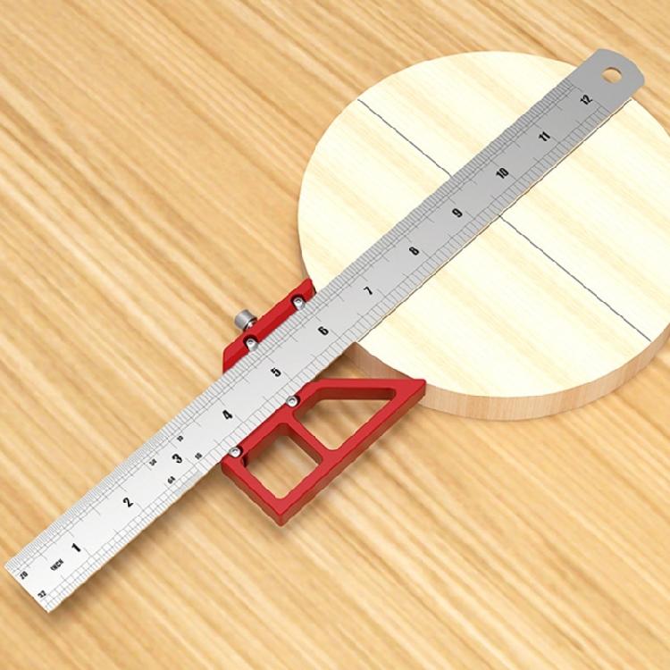 Woodworking Center Marking Tool Aluminum Alloy Square Angles Ruler 45/90° Ruler