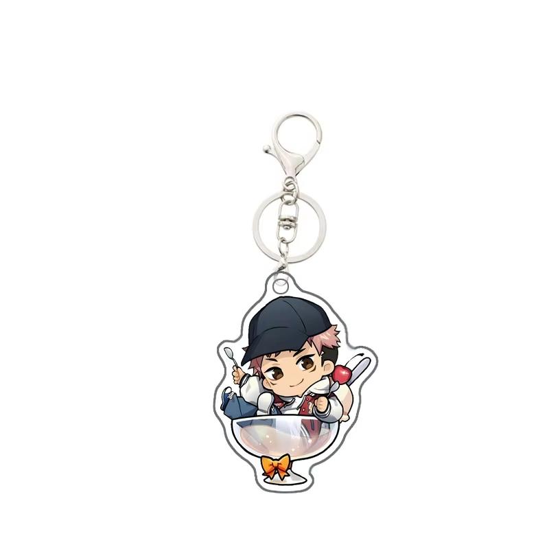 Acrylic Keychain for Jjk Yuji Itadori Nobara Kugisaki Kento Nanami Megumi Fushiguro Dessert Cup Design Anime Decoration Pendant