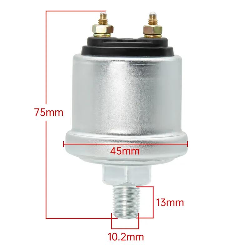 0-5 Bar / 0-10 Bar Öldruckanzeige 7-farbige Hintergrundbeleuchtung Auto-Anzeige oder 1/8NPT-Sensor für Marineboot Yacht Auto 9~32V