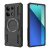 For Xiaomi Redmi Note 13 4G Magnetic Case Butterfly Armor Hollow Heat Dissipation PC+TPU Phone Cover