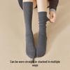 Women's Thickened Warm Mid-Calf Socks - White Boneless Leg Warmers for Autumn/Winter