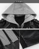 Leather PU Leather Large Windproof Leather Jacket [Kayiyasu] Men's Jacket, Jacket, Hooded, Loose, Size, S-4L, Autumn, Winter, Spring, Riders, Stylish,