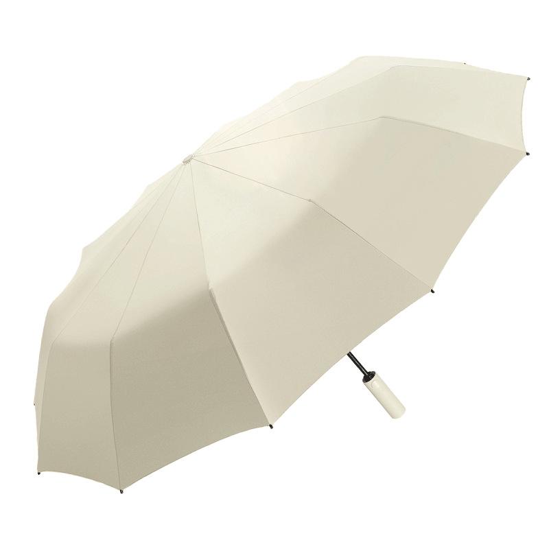 Double keel reinforced folding umbrella sun protection weather and rain dual-purpose business men's automatic umbrella custom logo advertising