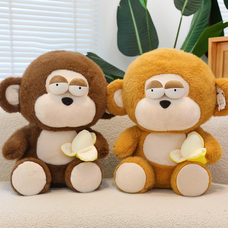 Banana Little Monkey Doll Sleeping Doll Children Birthday Gift Plush Toy Soothing Rag Doll Monkey Throw Pillow