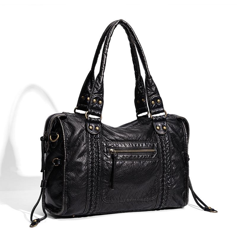 Große Damentasche von Y, Lokomotivtasche, Retro-Umhängetasche, Achseltasche, Wäschetasche.