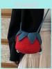 Bag Knitted Tomato Cartoon Girl Crossbody Phone Purse With Drawstring Closure For Casual Wear